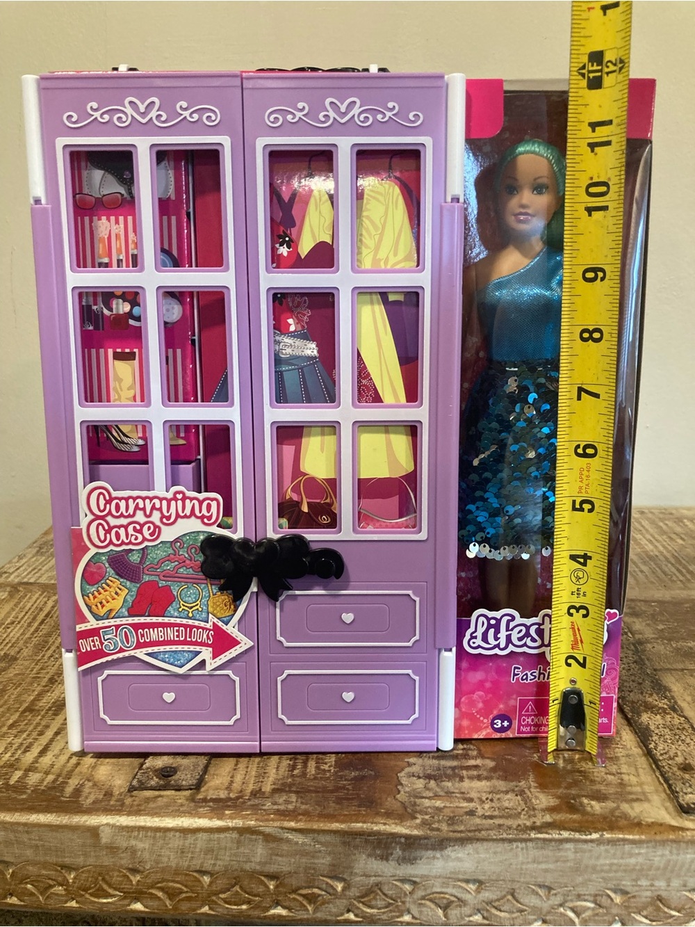 Lifestyle Fashion Doll with Purple Wardrobe Carrying Case Blue Sequin Dress New - Picture 12 of 16